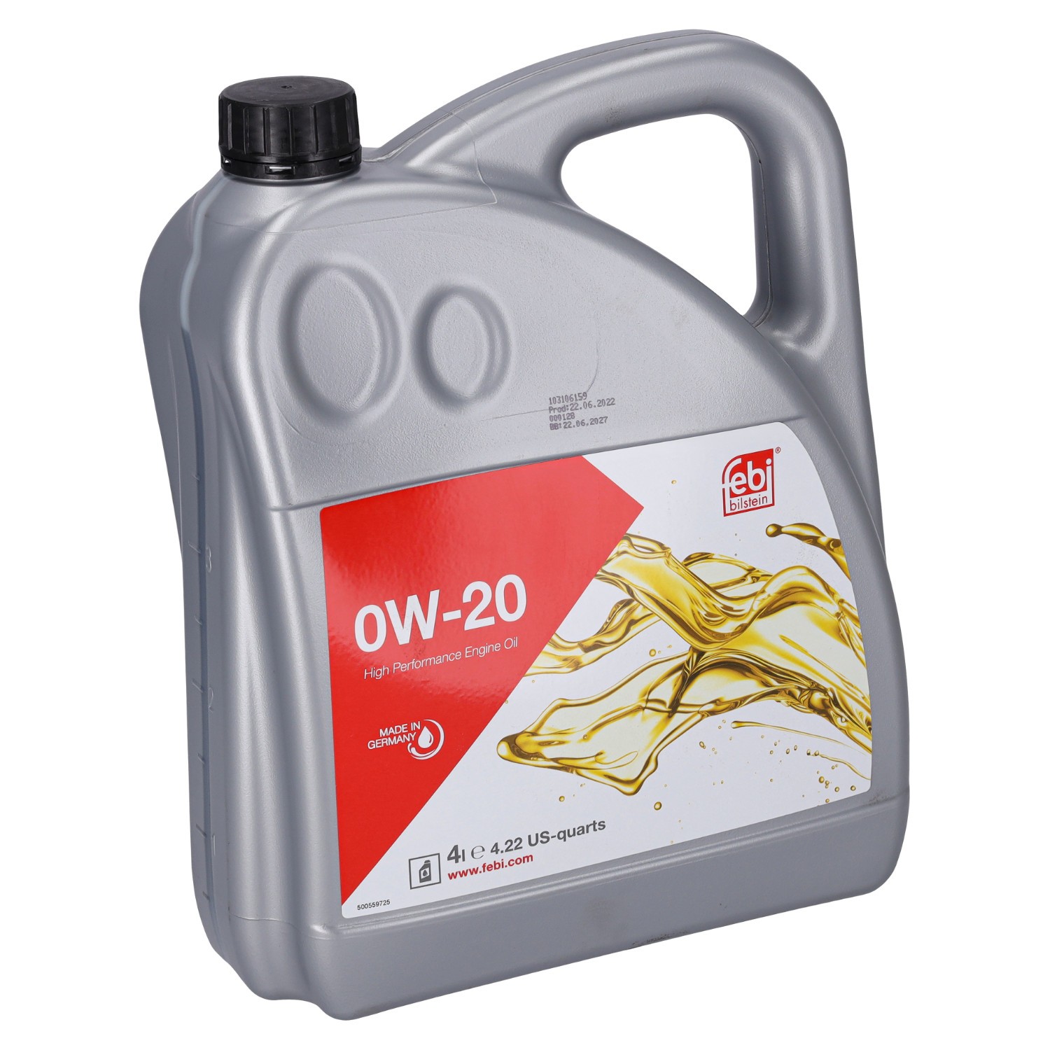 Volkswagen Audi Seat Skoda Motor Yağı 0W-20 4 LT