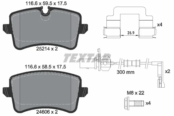 Audi A6 A7 A8 Arka Fren Balatası