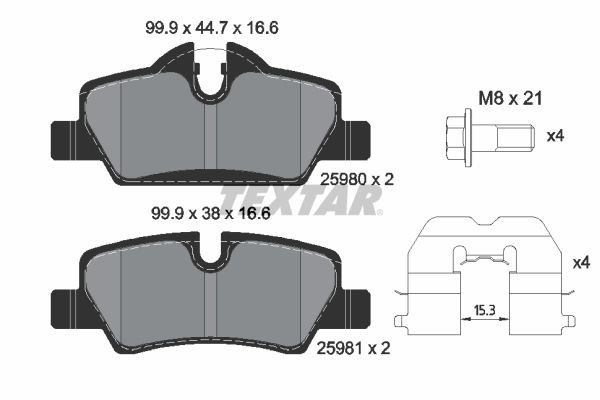 Mini Cooper F55 F56 F57 Fren Balatası Arka